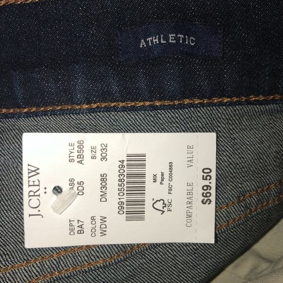 NWT J. Crew Flex Athletic blue jeans 30X32 - Picture 11 of 12